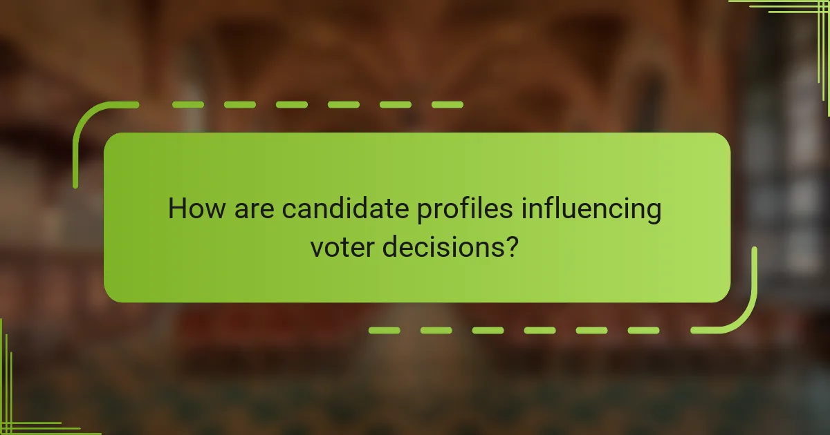 How are candidate profiles influencing voter decisions?