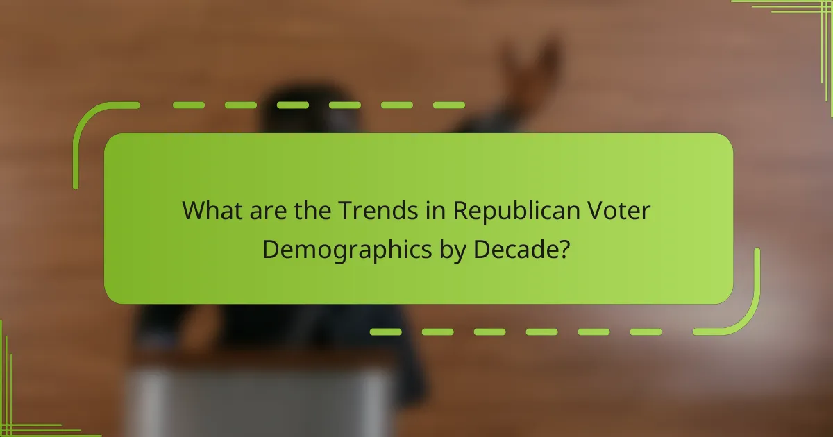 What are the Trends in Republican Voter Demographics by Decade?