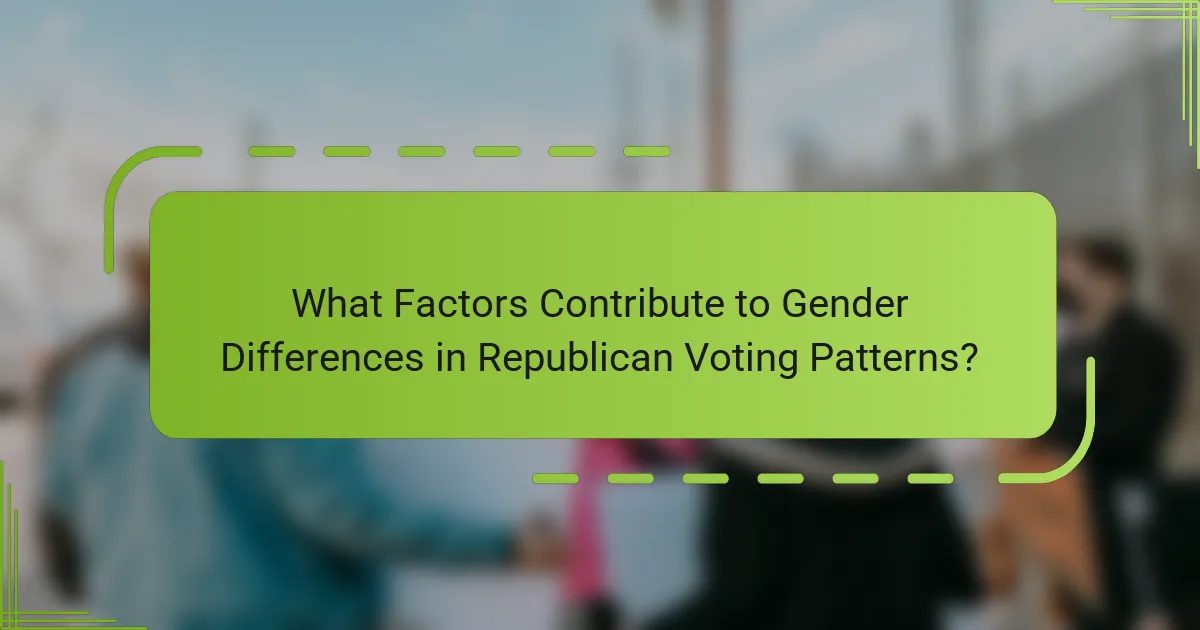 What Factors Contribute to Gender Differences in Republican Voting Patterns?