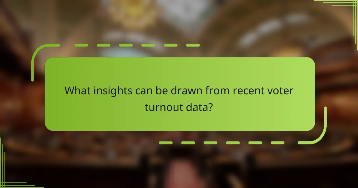 What insights can be drawn from recent voter turnout data?