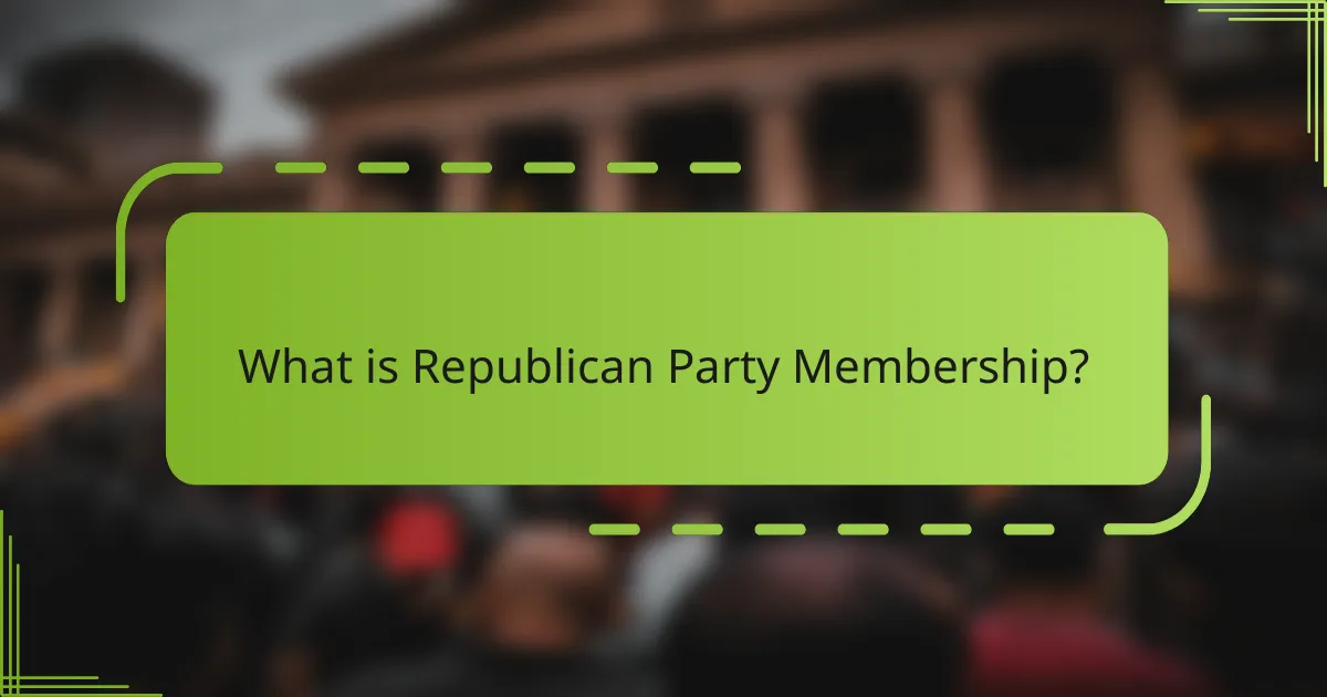 What is Republican Party Membership?