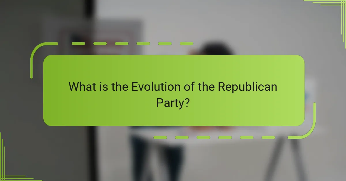 What is the Evolution of the Republican Party?