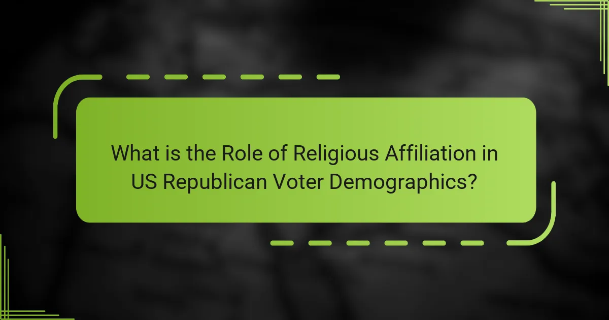 What is the Role of Religious Affiliation in US Republican Voter Demographics?