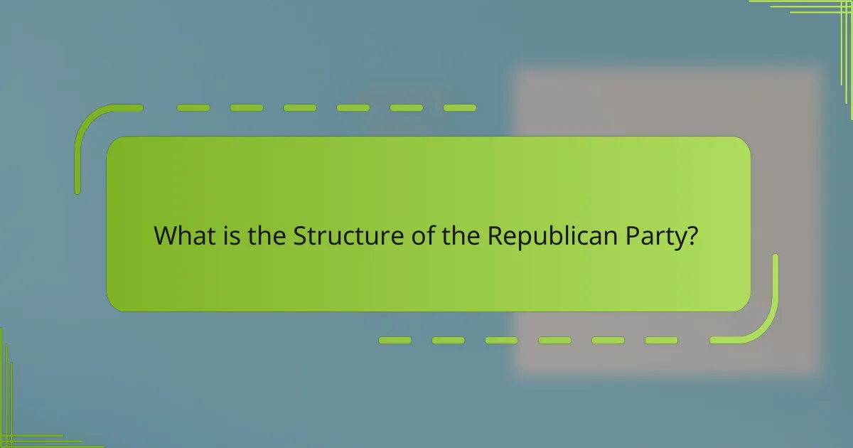 What is the Structure of the Republican Party?