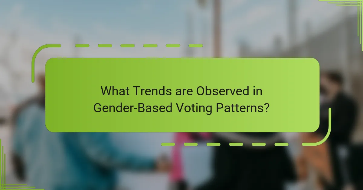 What Trends are Observed in Gender-Based Voting Patterns?